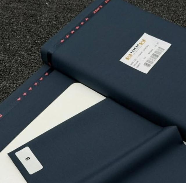 Midnight navy Italian wool fabric